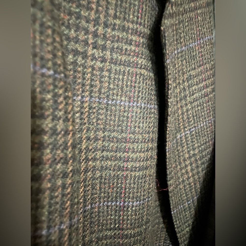 Vintage Hart Schaffner Marx Charcoal Green Check Blazer - Picture 2 of 10